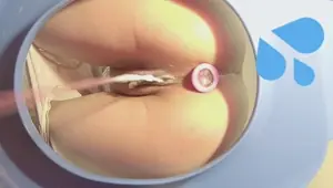Peeing with Creampie after a hard sex Camera Inside Toilet Bowl