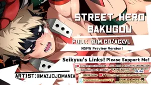 Stupid Hard Street Hero Bakugou! My Hero Academia ASMR Art by: mazjojomania
