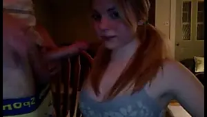 amateur woman in pigtails getting a facial