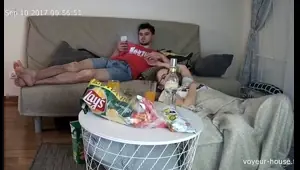 couple at home in quarantine