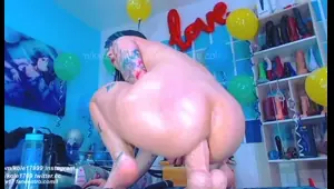 hot anal slut sucks big dildo before anal riding till she s