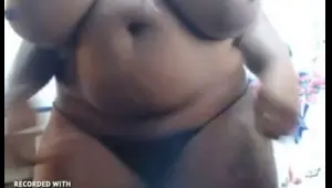 black chubby chick with gigantic engorged tits