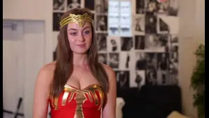 superheroine wonder woman battles gang of vile criminals
