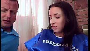 cheerleader has bad grades and seduces her trainer to remai