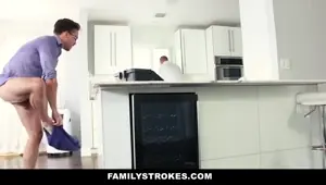 FamilyStrokes Hot Teen Fucks Her Step Cousin In Kitchen
