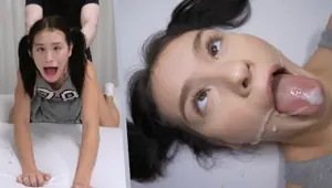 CUM DUMPSTER LIFE 18 Yo College Teen Matty USED By Her Ruthless Landlord
