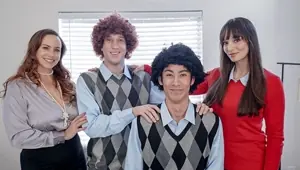 Mom Swap Gorgeous Big Titted Milfs Help Their Spoiled Stepsons To Get Along With Each Other