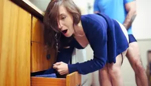 Stepmom gets stuck AGAIN Hot milf gets FUCKED Hard