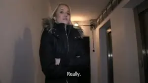 PublicAgent Blonde fucks me in a public