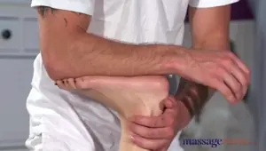 Massage Rooms Hot brunette fucks then handjob