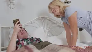 Aunt Judy's XXX 55yo Big Bottom Step Aunt Diana catches her Step Nephew masturbating