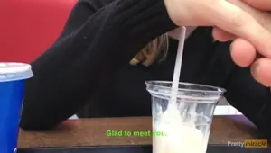 Risky Sex with a Stranger in a MALL toilet cum onto ASS for MONEY