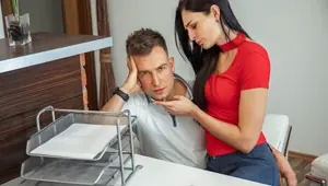 HUNT Gorgeous chick nailed by stranger in front of obedient hubby