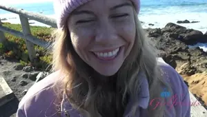 Behind the scenss vacation fun hanging out on the beach and back at the room w Summer Vixen