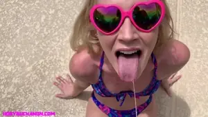Emma Gets a Poolside Face Fuck
