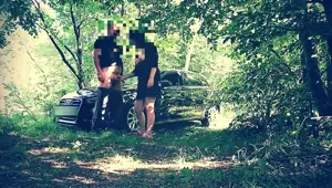 Rimjob in the woods