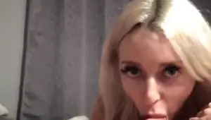 Huge tits blonde give me amazing blowjob