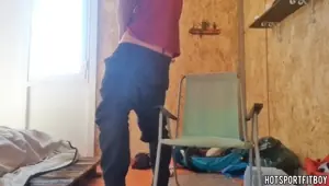 Risky Fleshlight Jerk Off outdoor: Intense Cum Inside Toy in Friend's Room