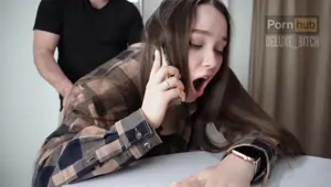 My stepbrother fucked me while I was talking to a guy on the phone Deluxe Bitch