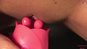Great close up view of my recently shaved pussy using a clit rubbin toy gettin a loud moanin orgasm