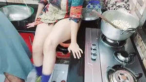 Punjabi Maid Busy in Cooking While Her Ass Fucked By Her Owner With Clear Hindi Audio