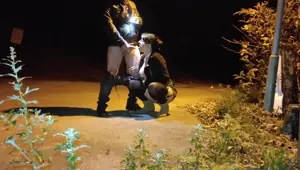 Mother in law helped son in law to pee