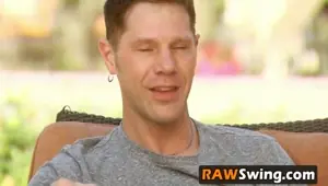 Married swinger couple exchanges oral sex in the red room just after the friendly first meeting