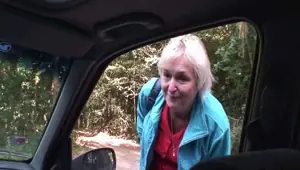GRANNYBET 70 years old granny gets banged roadside