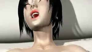 Animated babe taking big black dick