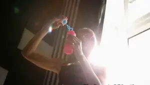 Small titted teen masturbating at home