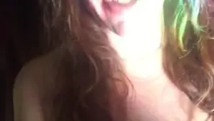 Busty cougar self pleasures after shower smoking pussy fingering lick eat her cum Fatpussy