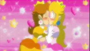 Peach and daisy sleepover