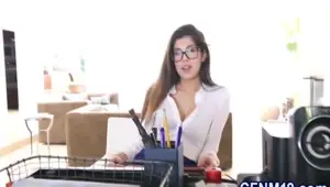 Clothed teen cum drenched