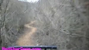 Heather Deep explores trail in jungle and get creamthroat throatpie