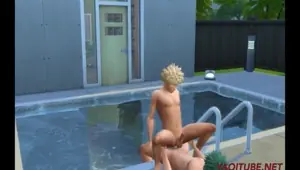 Boku No Hero Yaoi Deku Bakugou Fucks and Cum in the swimming pool Barbora Vee