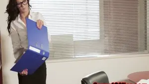 BABES NETWORK Classy office babe in glasses fucks co worker