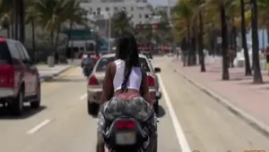 REALITY KINGS Big black booty babe facialized after riding