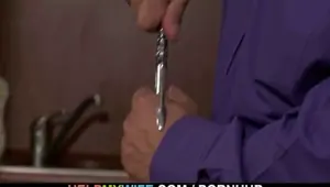 Pizza guy bangs married bitch from behind