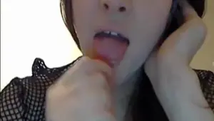 Russian girl in webcam with anal speculum