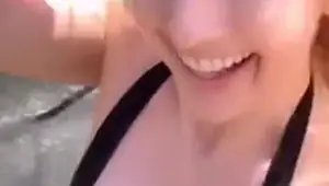 Bouncing Tits On Tranpoline Christie Stevens