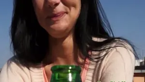 Pulled euro amateur fucked outdoors before hj