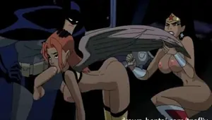 DRAWN HENTAI Justice League Hentai Two chicks for Batman dick
