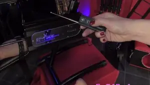 British femdom milf assfucks sub with machine