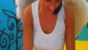 sexy angel from heaven takes off her wings and pleasures herself Krystal Boyd