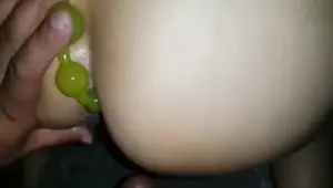Myanmar girl fucking with anal buds