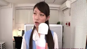 ERITO Cosplay secretary trying up some dildos