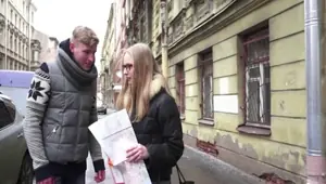Casual Teen Sex Nerdy tourist gets cumsprayed