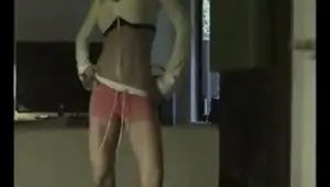 Music grooving web chick mirror teasing strip
