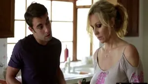 Orally pleasured milf banged by her stepson