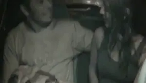 Caught on tape fucking in a car